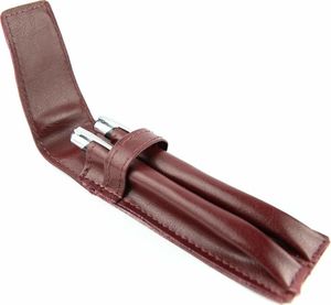 Kemer 068 Piórnik skórzany 2komorowy - wiśnia KEMER 2