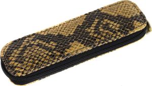 Piórnik Kemer 317 Piórnik owalny mały- print wężowy jasny brąz KEMER 2