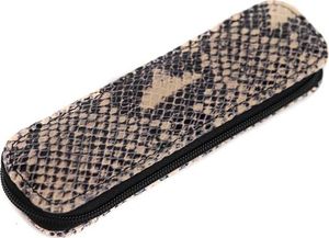 Piórnik Kemer 317 Piórnik owalny mały- print wężowy pudrowy róż KEMER 2