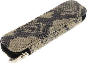 Piórnik Kemer 317 Piórnik owalny mały- print wężowy siwy KEMER 2