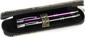 Piórnik Kemer 317 Piórnik owalny mały- print wężowy zielony KEMER 2