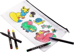 Piórnik Kemer Piórnik do kolorowania Forest Wildlife, biały 2