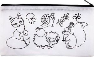 Piórnik Kemer Piórnik do kolorowania Forest Wildlife, biały 3