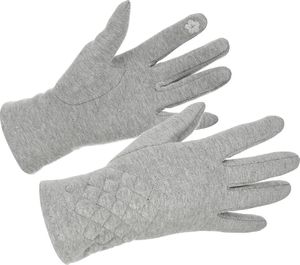 Beltimore Rękawiczki damskie siwe dotyk polarek BELTIMORE K31 1