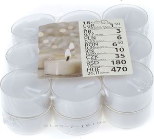 Pepco PEPCO Białe podgrzewacze bezzapachowe, komplet 18szt. Brak 2