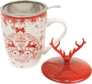 Pepco PEPCO Kubek świąteczny z zaparzaczem Kremowy 3