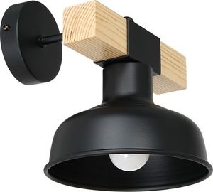 Kinkiet Milagro Kinkiet ścienny LED Ready do biura czarny Milagro drewniany MLP7455 1