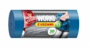 Anna Zaradna AZ Worki na śmieci z uszami LDPE 35L 30SZT. NIEBIESKIE (AZ1-WNS-3883) 1