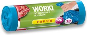 Anna Zaradna Worki na śmieci do segregacji odpadów papierowych LDPE 120L 10szt niebieskie - AZ1-WNS-7065 1