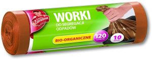 Anna Zaradna AZ Worki do segregowania BIO LDPE 120L 10SZT. BRĄZOWE  (AZ1-WNS-7027) 1