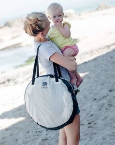 DERYAN Łóżeczko turystyczne Peuter Luxe z moskitierą, kremowe 5