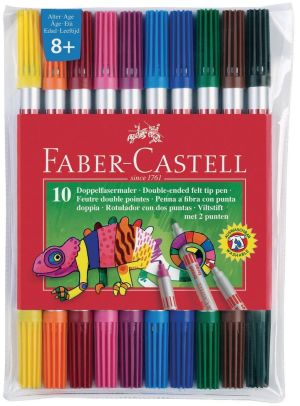 Faber-Castell FLAMASTRY DWUSTRONNE ETUI 10 SZT FABER CASTELL 1