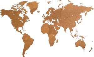 MiMi Innovations MiMi Innovations Drewniana mapa świata Giant, brązowa, 280x170 cm 1