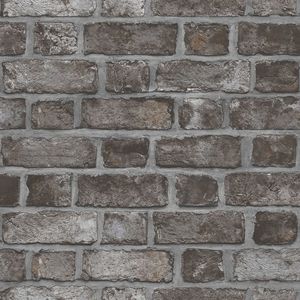 Homestyle Homestyle Tapeta Brick Wall, czarno-szara 1