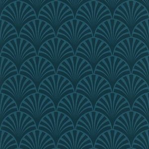 Couleurs & Matires couleurs & matires Tapeta 20's Pattern Artdeco, niebieska 1
