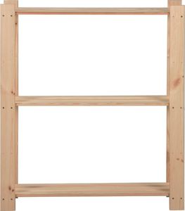 vidaXL Regał z 3 półkami, 80x28,5x90 cm, drewno sosnowe 2