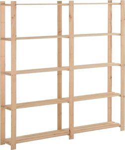 vidaXL Regał z 5 półkami, 170x28,5x170 cm, drewno sosnowe 1