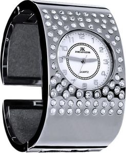 Zegarek Jordan Kerr Jordan Kerr Srebrny damski zegarek, zdobiona cyrkoniami bransoleta, antyalergiczny 1