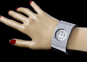 Zegarek Jordan Kerr Jordan Kerr Srebrny damski zegarek, zdobiona cyrkoniami bransoleta, antyalergiczny 4