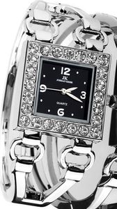 Zegarek Jordan Kerr Jordan Kerr Zegarek damski, bransoleta typu klips zamknięty, koperta zdobiona kryształkami, bez niklu 2