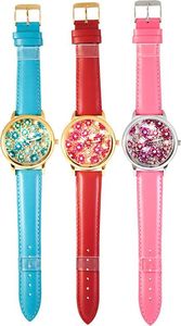 Zegarek Jordan Kerr Jordan Kerr Damski zegarek, pasek skórzany, tarcza zdobiona kwiatkami, antyalergiczny 3