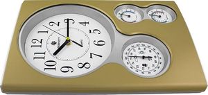 Perfect Perfect QG-17 Zegar ścienny, termometr, barometr, stacja pogody, cichy mechanizm 3