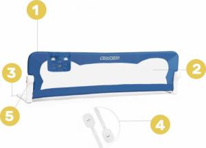 Ricokids Osłona zabezpieczająca na łóżko 150x42x35cm Ricokids niebieska 6