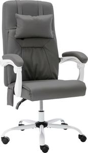 Krzesło biurowe vidaXL z funkcją masażu Ciemnoszare 1