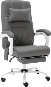 Krzesło biurowe vidaXL z funkcją masażu Ciemnoszare 1