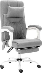 Krzesło biurowe vidaXL z funkcją masażu Szare 1