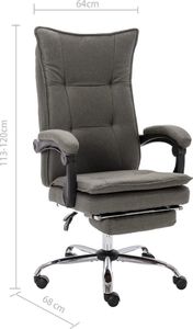 Krzesło biurowe vidaXL Szare 9