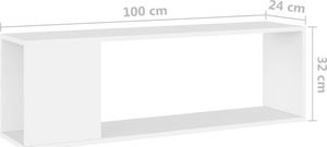 vidaXL Szafka pod TV, biała, 100x24x32 cm, płyta wiórowa! 7