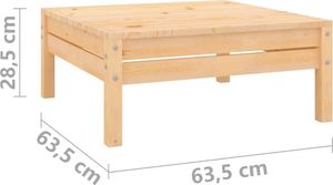 vidaXL 5-cz. zestaw wypoczynkowy do ogrodu, lite drewno sosnowe ! 8