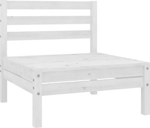 vidaXL 3-cz. zestaw mebli wypoczynkowych do ogrodu, biały, sosnowy ! 5