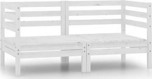 vidaXL 2-osobowa sofa ogrodowa, biała, lite drewno sosnowe ! 2