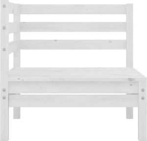 vidaXL 2-osobowa sofa ogrodowa, biała, lite drewno sosnowe ! 4