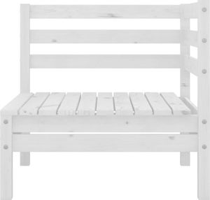 vidaXL 2-osobowa sofa ogrodowa, biała, lite drewno sosnowe ! 5