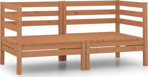 vidaXL 2-osobowa sofa ogrodowa, miodowy brąz, lite drewno sosnowe ! 2