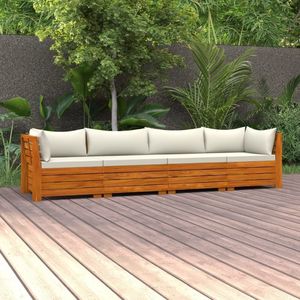 vidaXL 4-osobowa sofa ogrodowa z poduszkami, lite drewno akacjowe! 1