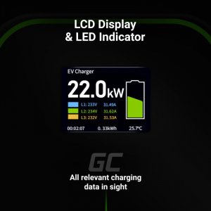 Ładowarka Green Cell Wallbox PowerBox RFID 22kW Typ 2 (EV15RFID) 4