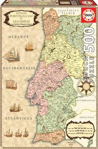 Educa Puzzle 500 Mapa Portugalii z 1710 roku G3 1