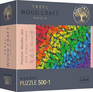 Trefl Puzzle drewniane 500+1 Tęczowe motyle TREFL 1