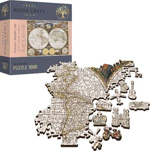 Trefl Puzzle drewniane 1000 Antyczna mapa świata TREFL 1