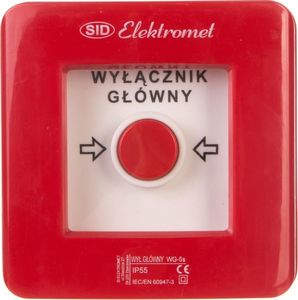 Elektromet Wyłącznik alarmowy 4Z 12A /WYŁĄCZNIK GŁÓWNY/ IP55 WG-5s 921429 2