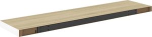 vidaXL Półki ścienne, 2 szt., dębowo-białe, 90 x 23,5 x 3,8 cm, MDF 7