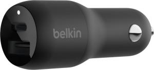 Ładowarka Belkin Dual Car Charger 1x USB-A 1x USB-C  (CCB004BTBK) 1