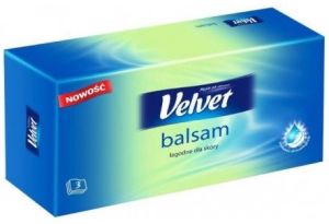 Velvet Balsam uniwersalne chusteczki 3-warstwowe 70szt 1