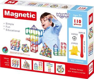 Woopie WOOPIE Klocki Magnetyczne Konstrukcyjne Układanka Kreatywna 110 el. 4