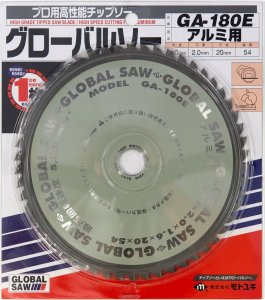 GLOBAL SAW Piła tarczowa do cięcia aluminium GLOBAL SAW 180 x 2,0/1,6 x 20mm / 54z CERMET 2