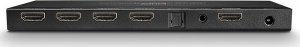 Lindy Lindy 38231 Rozdzielacz (przejściówka, spiltter) HDMI 4K UHD 4-portowy z audio, portem optycznym i analogowym 3